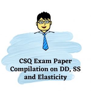 CSQ Exam Compilation On DD, SS And Elasticity | Economics Tuition Online